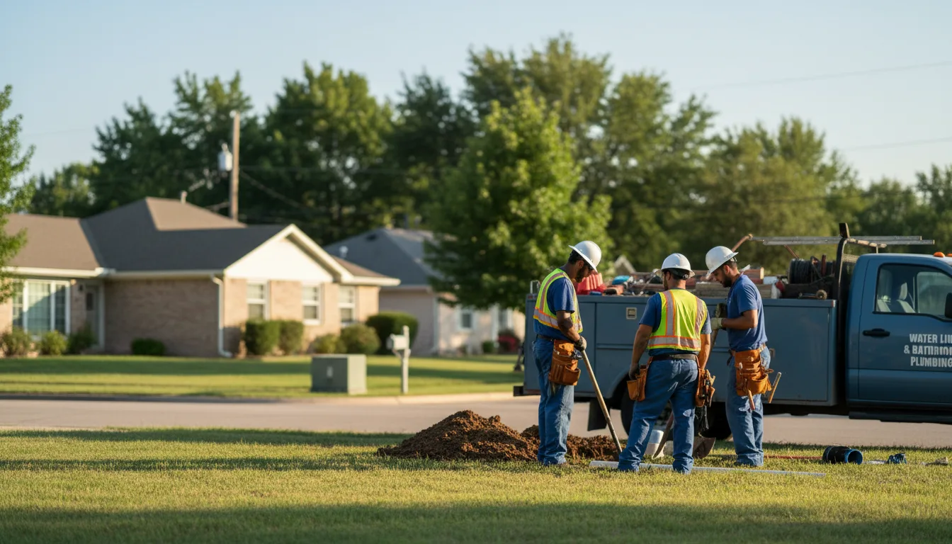 Residential water line and bathroom plumbing service in Newmanstown, PA